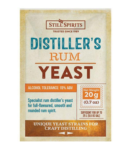 A specialist active dried Rum distiller’s yeast. This strain produces an optimum congener profile for full-flavored, smooth, and rounded rum spirit.