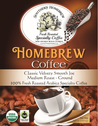Classic Velvety Smooth Joe Premium Medium Fresh Roasted Certified Organic 100% Arabica Specialty Coffee By Southern Homebrew