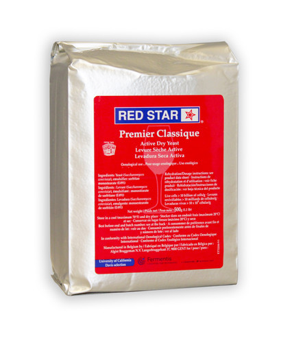 PREMIER CLASSIQUE RED STAR WINE YEAST 500 GRAM BRICK