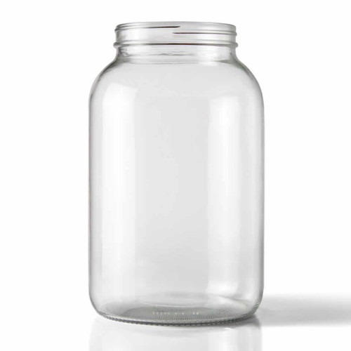 Wide Mouth Clear One Gallon Glass Jug - 4/Case