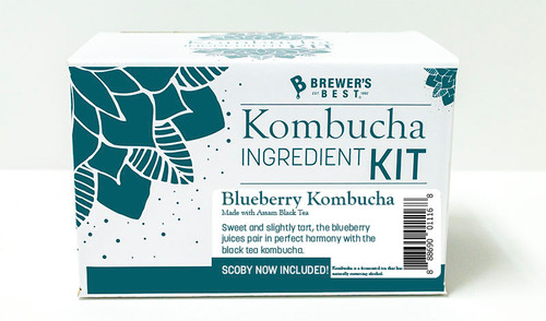 Sweet and slightly tart, the blueberry juices pair in perfect harmony with the assam black tea kombucha