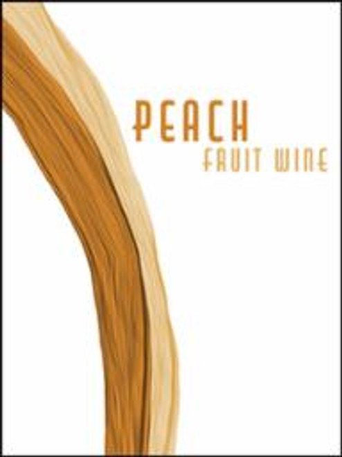 Peach Fruit Wine Labels - 30 Pack