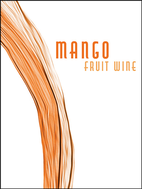 mango fruit wine label