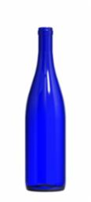 750mL California Cobalt Blue Hock Bottles, 12/Case