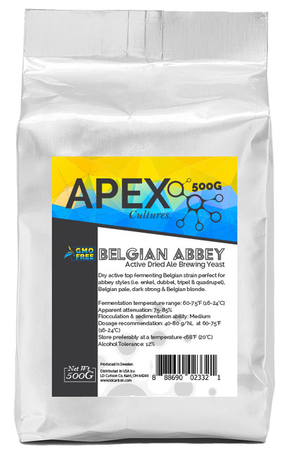 Apex Cultures Dry Brewing Yeast 500G Belgian Abbey Ale
