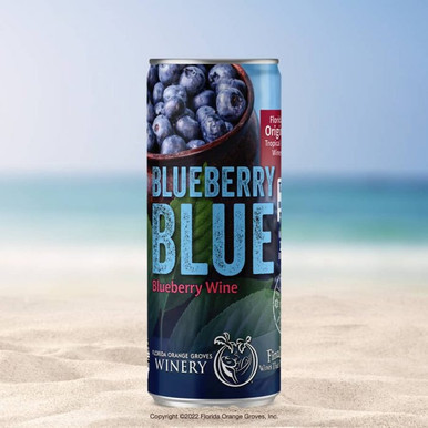 Blueberry Blue Slim Can