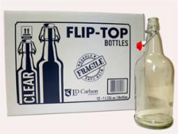 Moresca Clear Bottle w/ Flip Top, 1 Liter