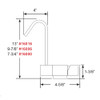 Scandvik Geometric Style Fold Down Mixer - 7.75" Height [16000]