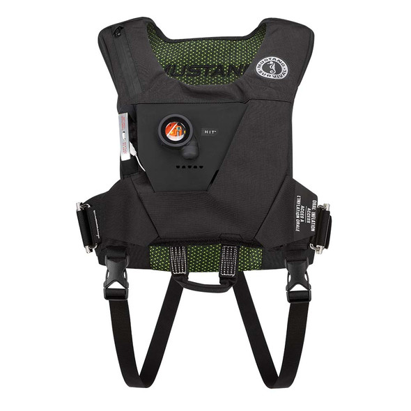 Mustang EP 38 Ocean Racing Hydrostatic Inflatable Vest - Black\/Fluorescent Yellow\/Green - Automatic\/Manual [MD6284-263-0-202]