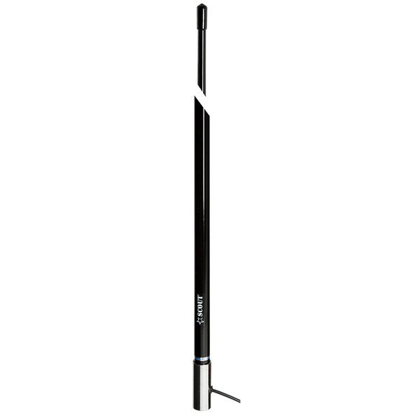 Scout 8' Black VHF Antenna 6dB Stainless Steel Ferrule w\/5M RG-58 Coax Includes PL-259 KS-42 [PF AN NVHF00009T]