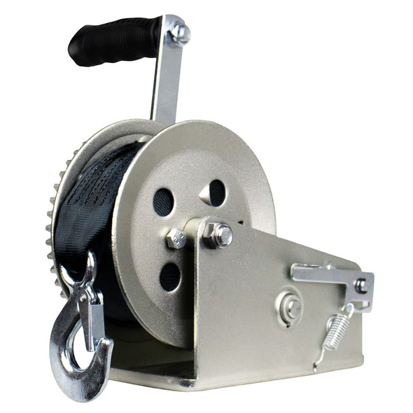 Powerwinch Utility Series Winch 2,500lb, 2 Speed, 8" Crank Arm - Zinc [21500-W-2500-8-Z-R]