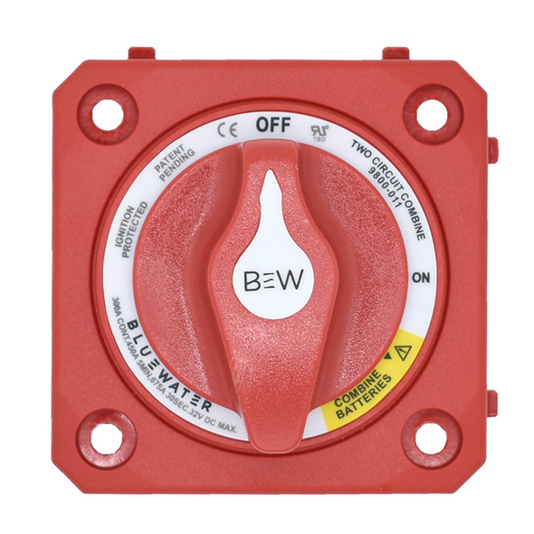 Bluewater Off\/On Combine Battery Switch w\/o Base - Panel Mount - Red [9800-011-10]
