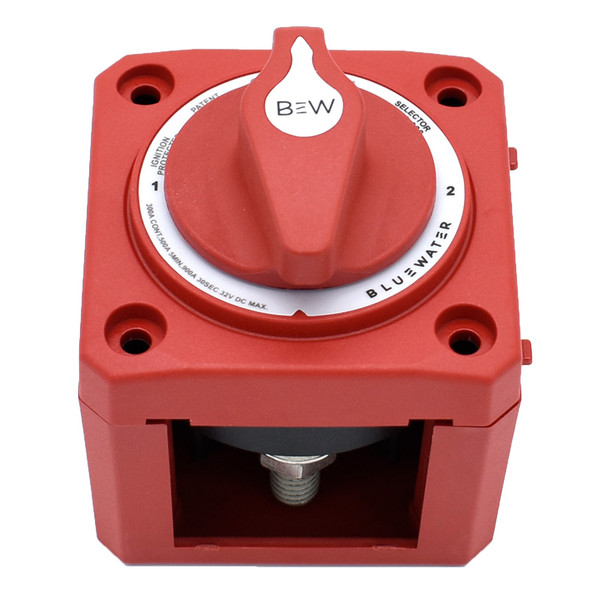 Bluewater OFF\/1\/2 Battery Switch - Surface Mount - Red [9800-008-11]