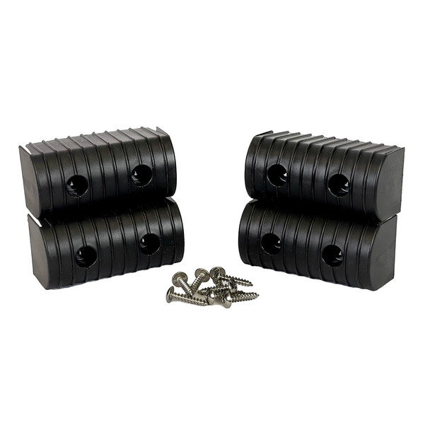 Caliber BunkWrap End Cap 2x4" Black Accessory Kit w\/Stainless Steel Hardware *4-Pack [23051-BK]