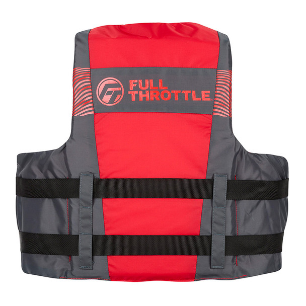 Full Throttle Adult Nylon Life Jacket - 4X\/7X - Red\/Black [112200-100-110-26]