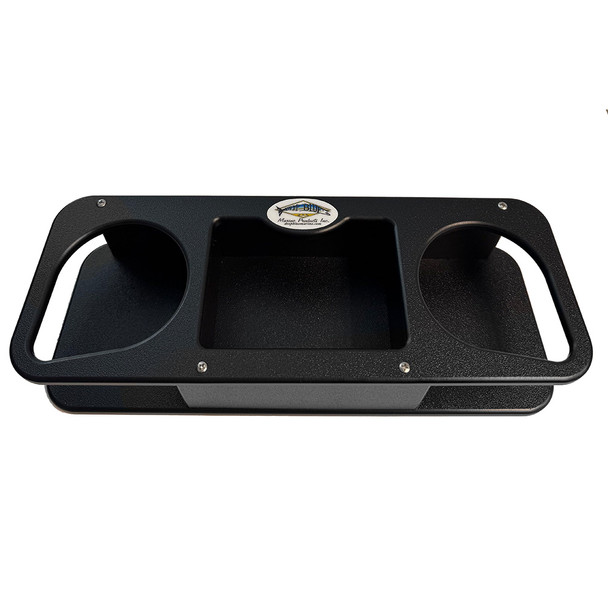 Deep Blue Marine Double Cup Holder w\/Suction Cups - Black [MB-2B]