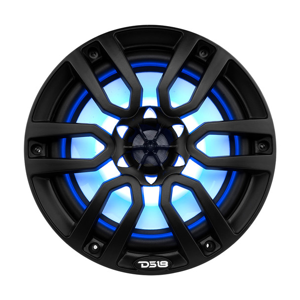 DS18 HYDRO 8" 2-Way Marine Speakers w\/RGB LED Lights 375W - Matte Black [NXL-8BK]