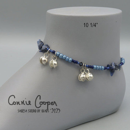 Stone Chip Anklet, Sodalite  ANK25-7186