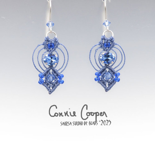 Crystal Ovals in Lt. Blue & Lt. Sapphire  ME26-7698