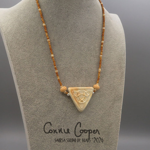 Necklace, Artifax  Collection, Triquetra in Ivory GBN26-7887