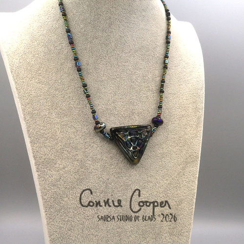 Necklace, Artifax  Collection, Triquetra in Black Iris GBN26-7888