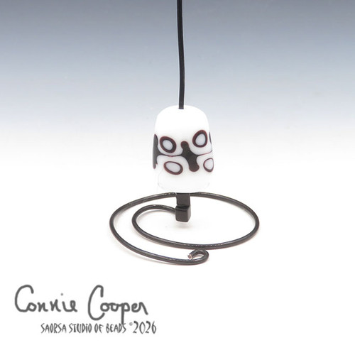 Bead, Black Abstract on White  LBF26-7743