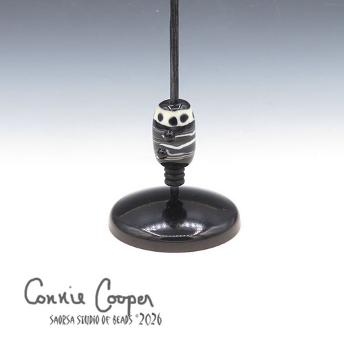 Bead, Cream w/Black  LBF26-7762