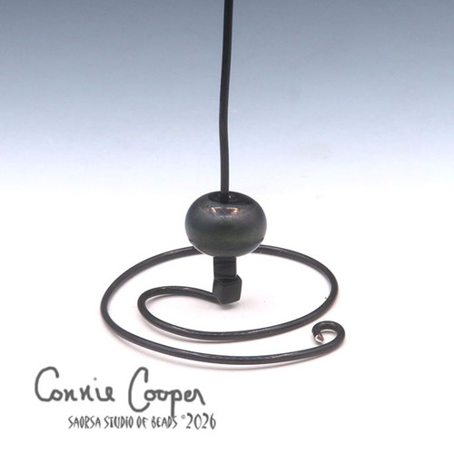 Bead, Black Metallic Glass  LBF26-8035