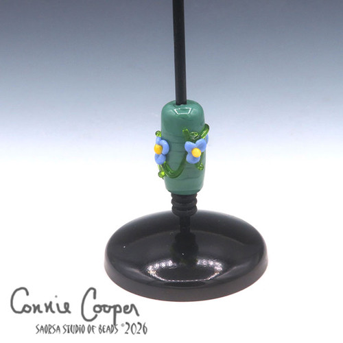 Bead, Sherwood Green w/Floral Vine  LBF26-8037