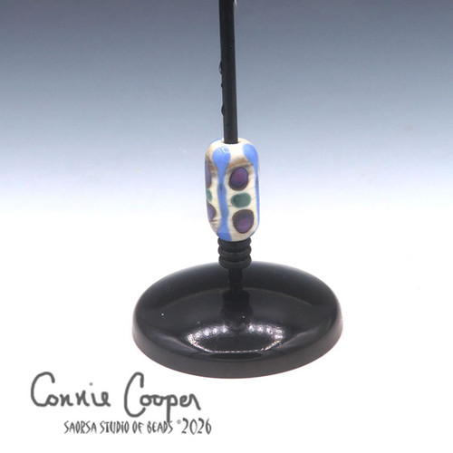 Bead, Crackle Ivory Abstract  LBF26-8038