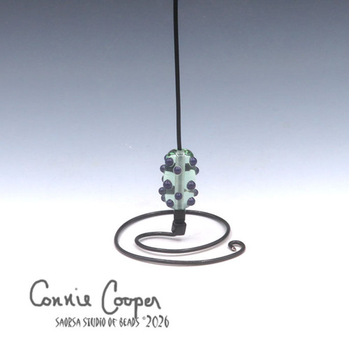 Bead, Pale Emerald & Purple  LBF26-8065