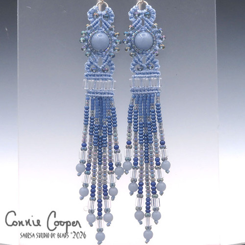 8 St Stone Fringies,  Angelite w/Soft Blues ME26-8125