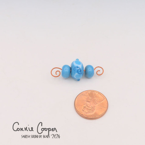 Tiny Beads, Set of 3, Opaque Turquoise  LBS26-8180