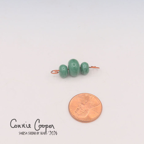Tiny Beads, Set of 3, Opaque Green Grass  LBS26-8198