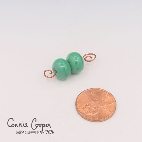 Beads, Matched Pair,  Opaque Dk. Grass  LBPr26-8247