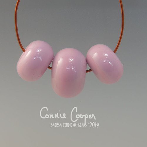 Beads, Set of 3 Pale Lavender Pink LBS19-4073