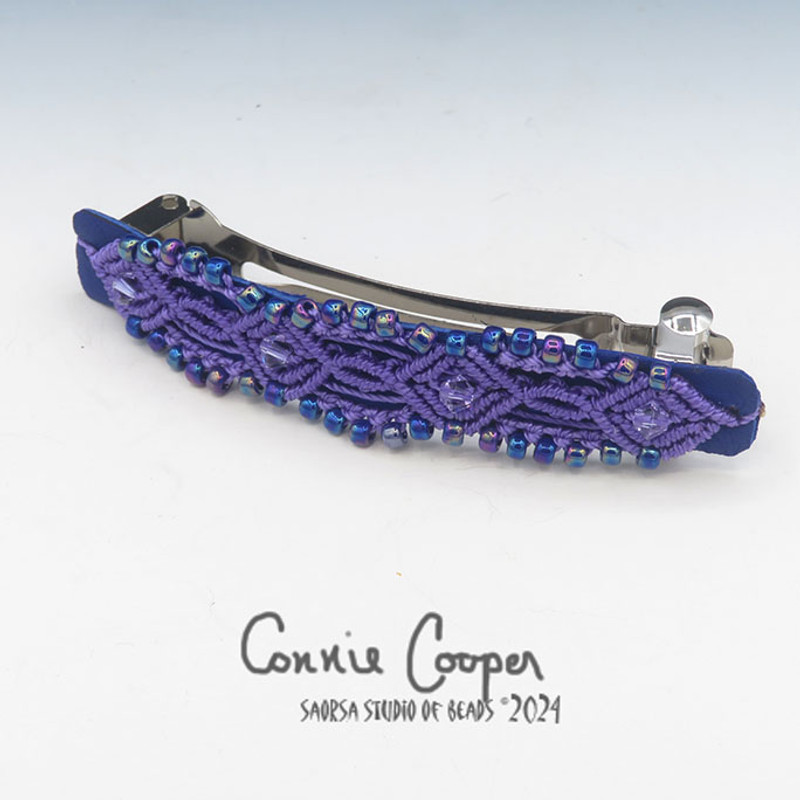 Barrette, (Medium - Oval) in Amethyst  MBar24-6374