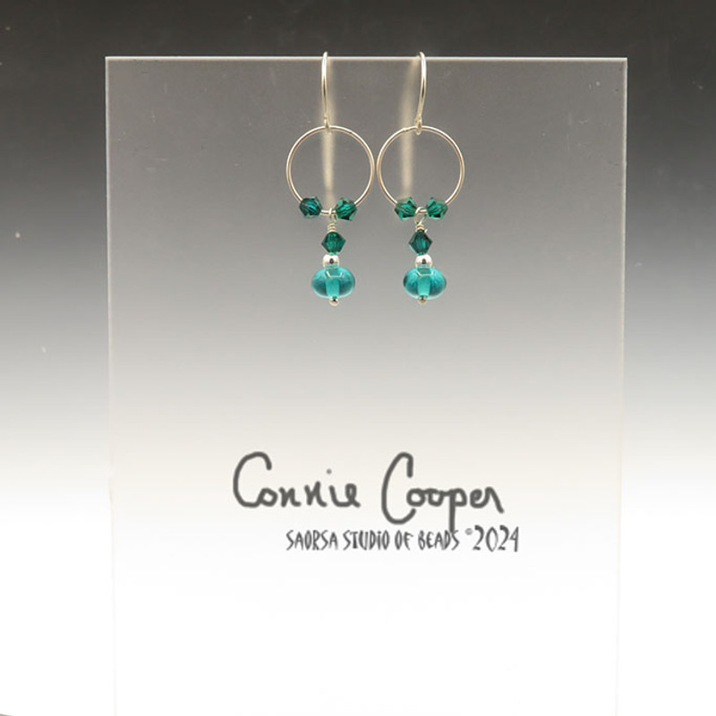 Crystal NotHoops in Emerald Green * GBE24-6513