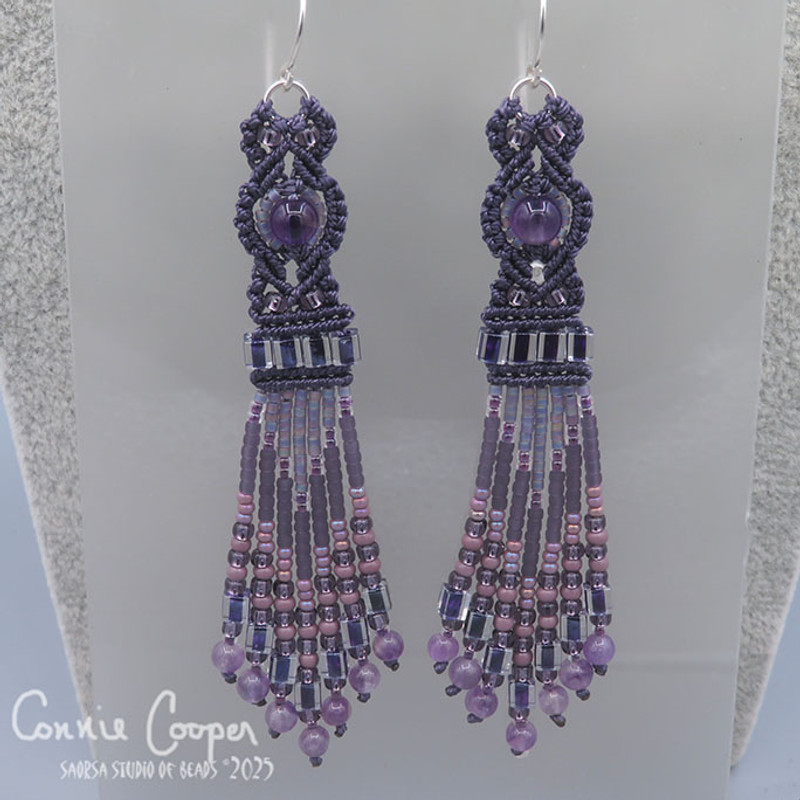 8 St Stone Fringies Amethyst w/French Lilace & Purple ME25-7496