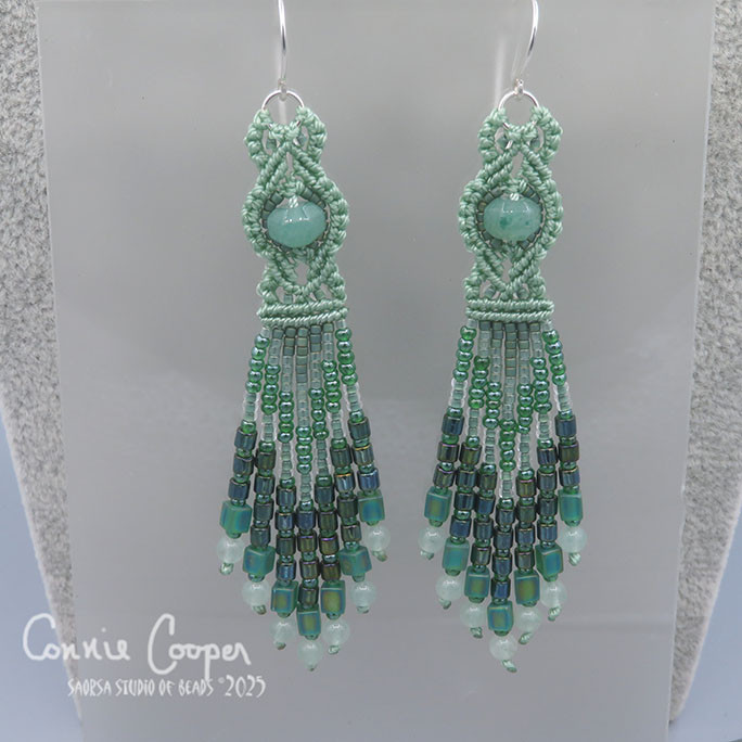 8 St Stone Fringies Amazonite w/Mint & Asst. Greens ME25-7497