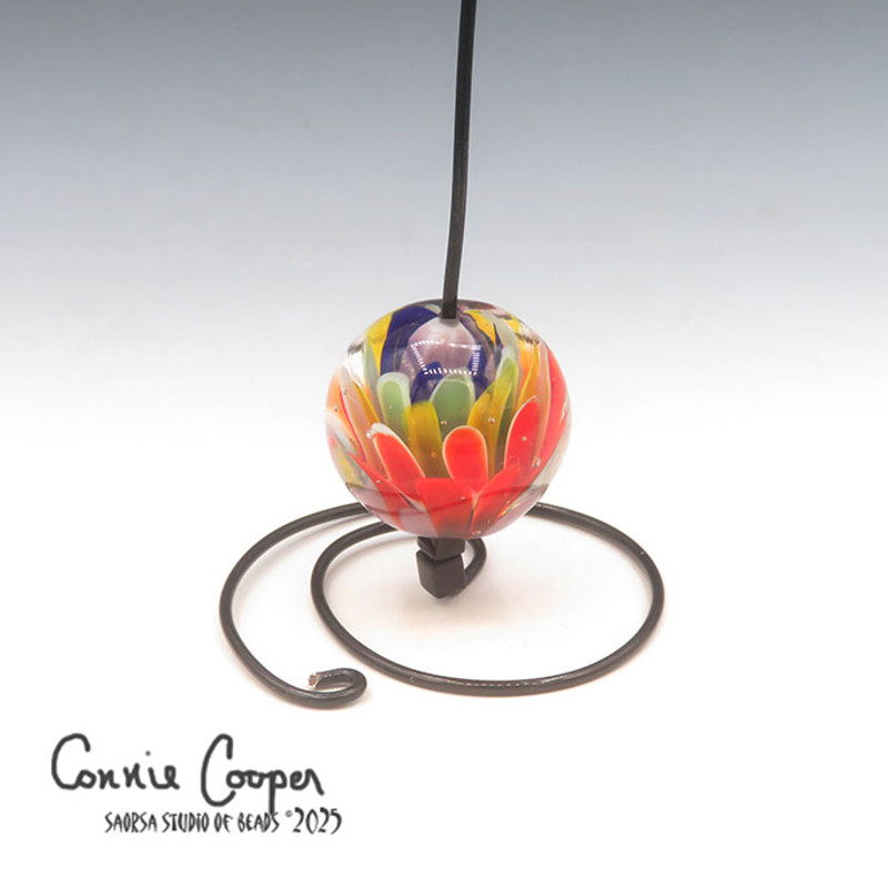 Bead, Rainbow Petal Bead  LBF25-7553