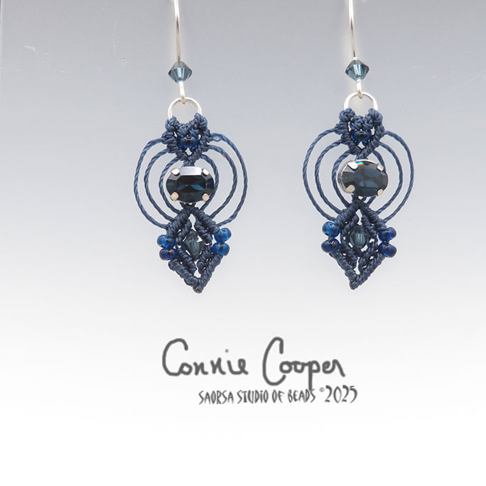 Crystal Ovals in Indigo & Montana  ME26-7700