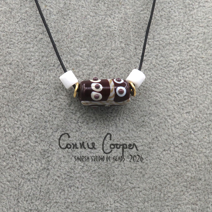 1-Bead in  Brown & Cream OB26-7835