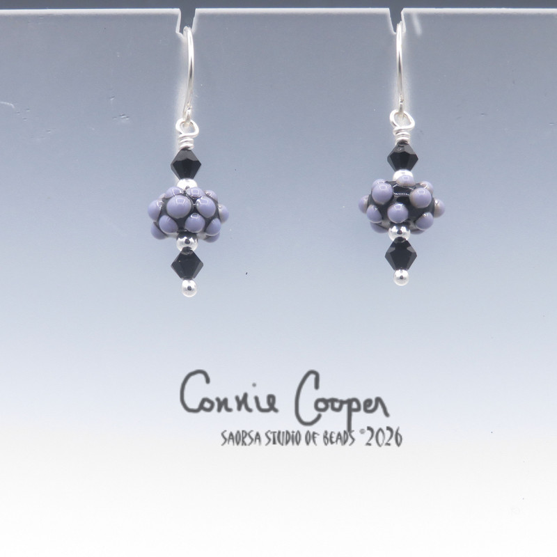 Assorted, Black w/Raised Lavender Dots GBE26-7807