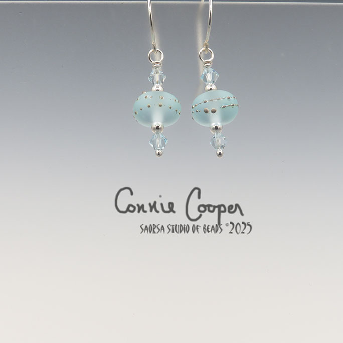 Silvered, MATTED, on Pale Aqua GBE25-7148