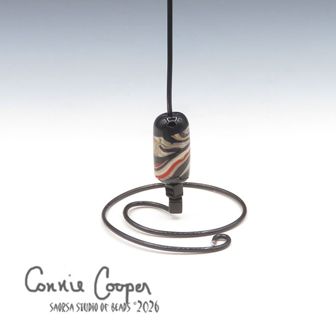 Bead, Twistie on Black  LBF26-7749