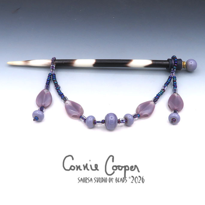 Quill, Draped, Lavender & Metallic Blue  HDQ26-7956