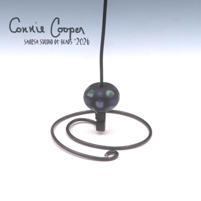 Bead, Dk. Kaleidoscope  LBF26-7964