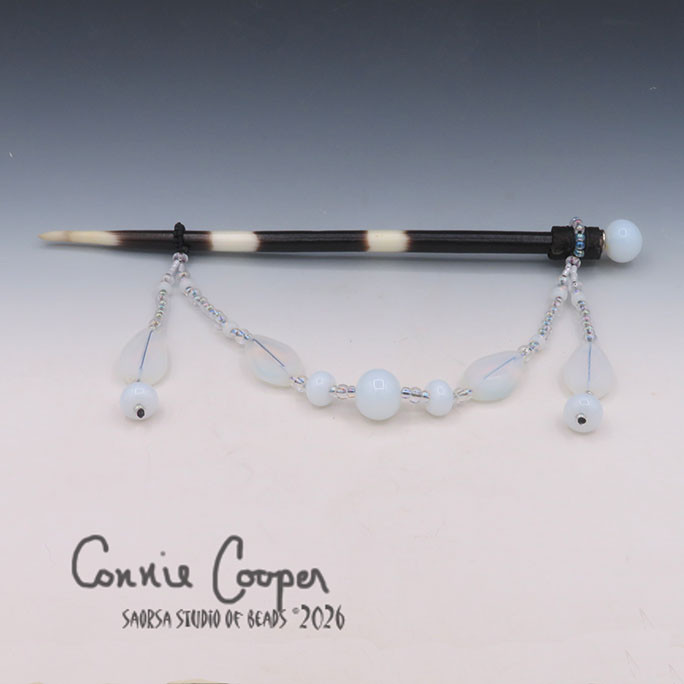 Quill, Draped,  White Opal HDQ26-7977