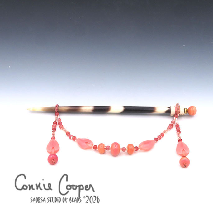 Quill, Draped,  Pink Carnelian HDQ26-7978